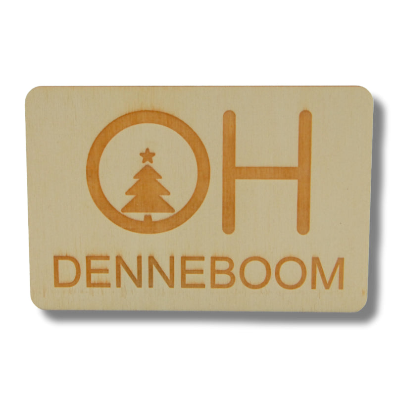 Houten kaart: Oh Denneboom