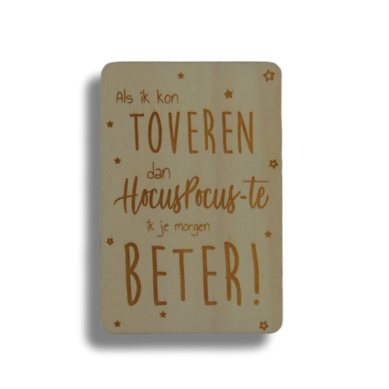 Houten kaart: Als ik kon toveren