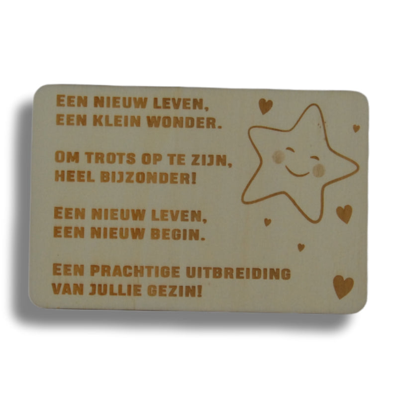Houten kaart: een nieuw leven, een klein wonder