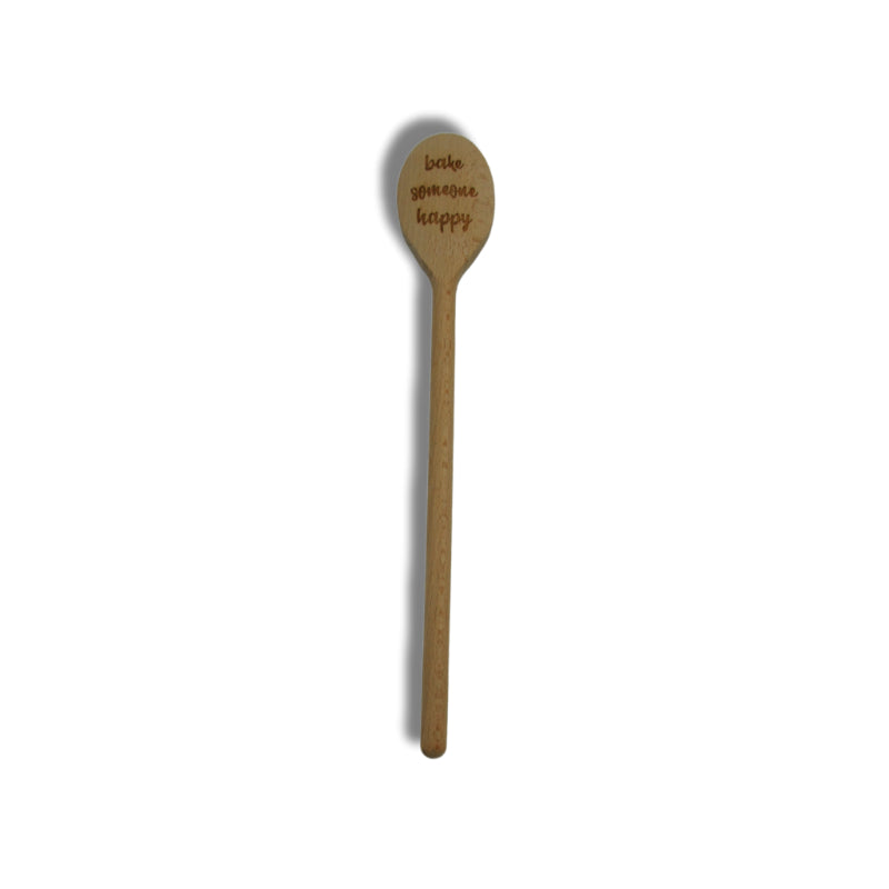 Houten lepel: bake someone happy