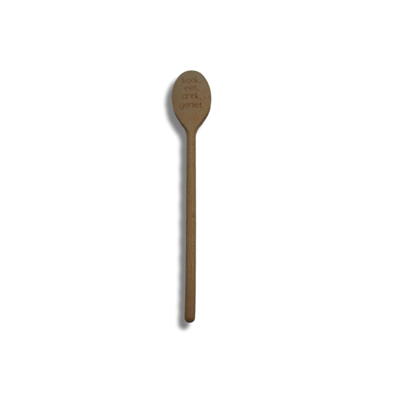 Houten lepel: kook, eet, drink en geniet