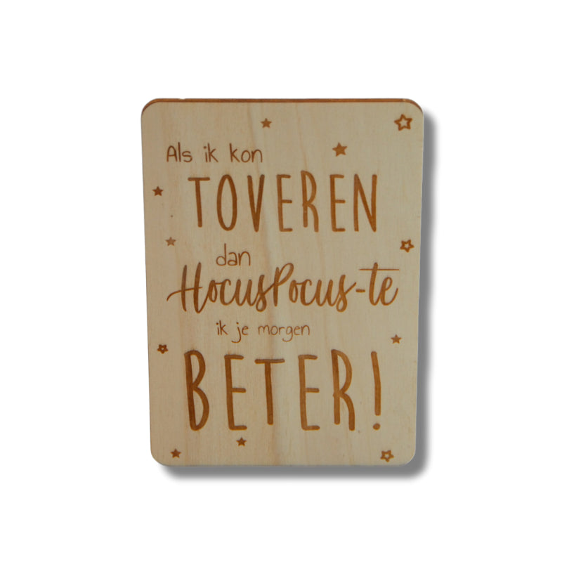 Houten kaart: als ik kon toveren
