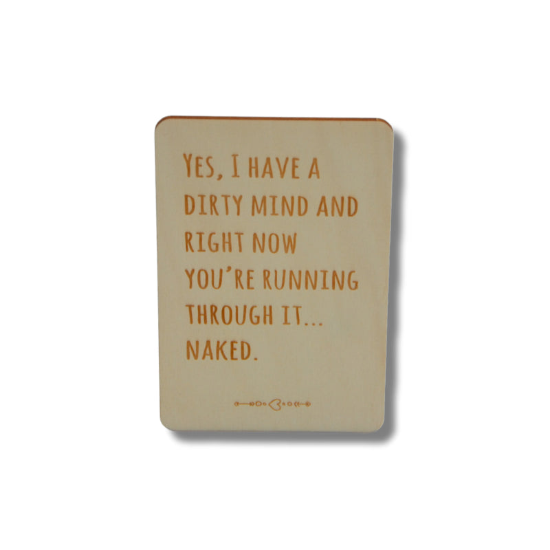Houten kaart: dirty mind