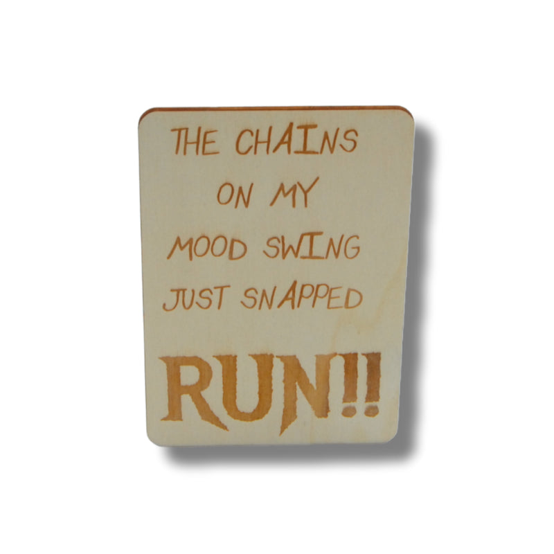 Houten kaart: the chains on my mood swing