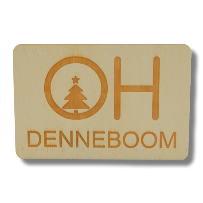 Houten kaart: Oh Denneboom