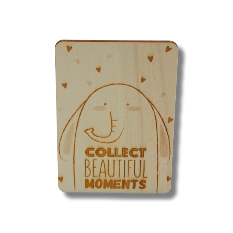 Houten kaart: collect beautiful moments