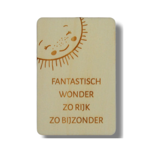 Houten kaart: fantastisch wonder zo rijk zo bijzonder