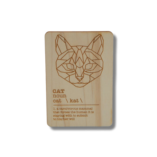 Houten kaart: kat