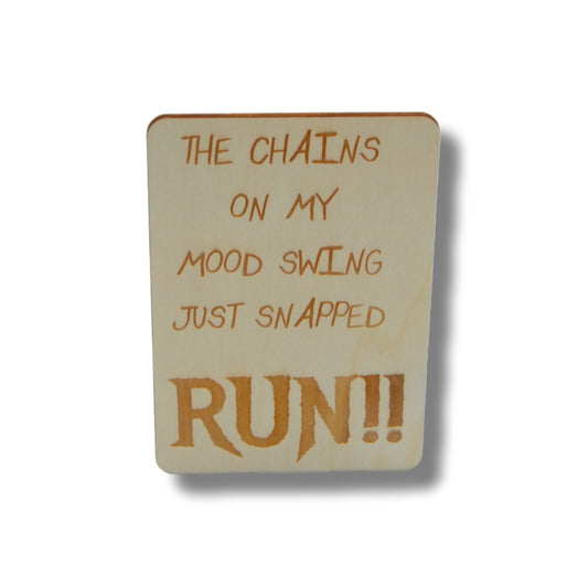 Houten kaart: the chains on my mood swing