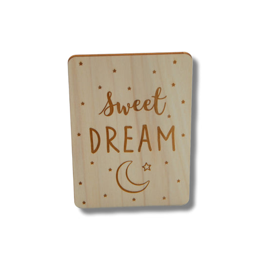 Houten kaart: sweet dream